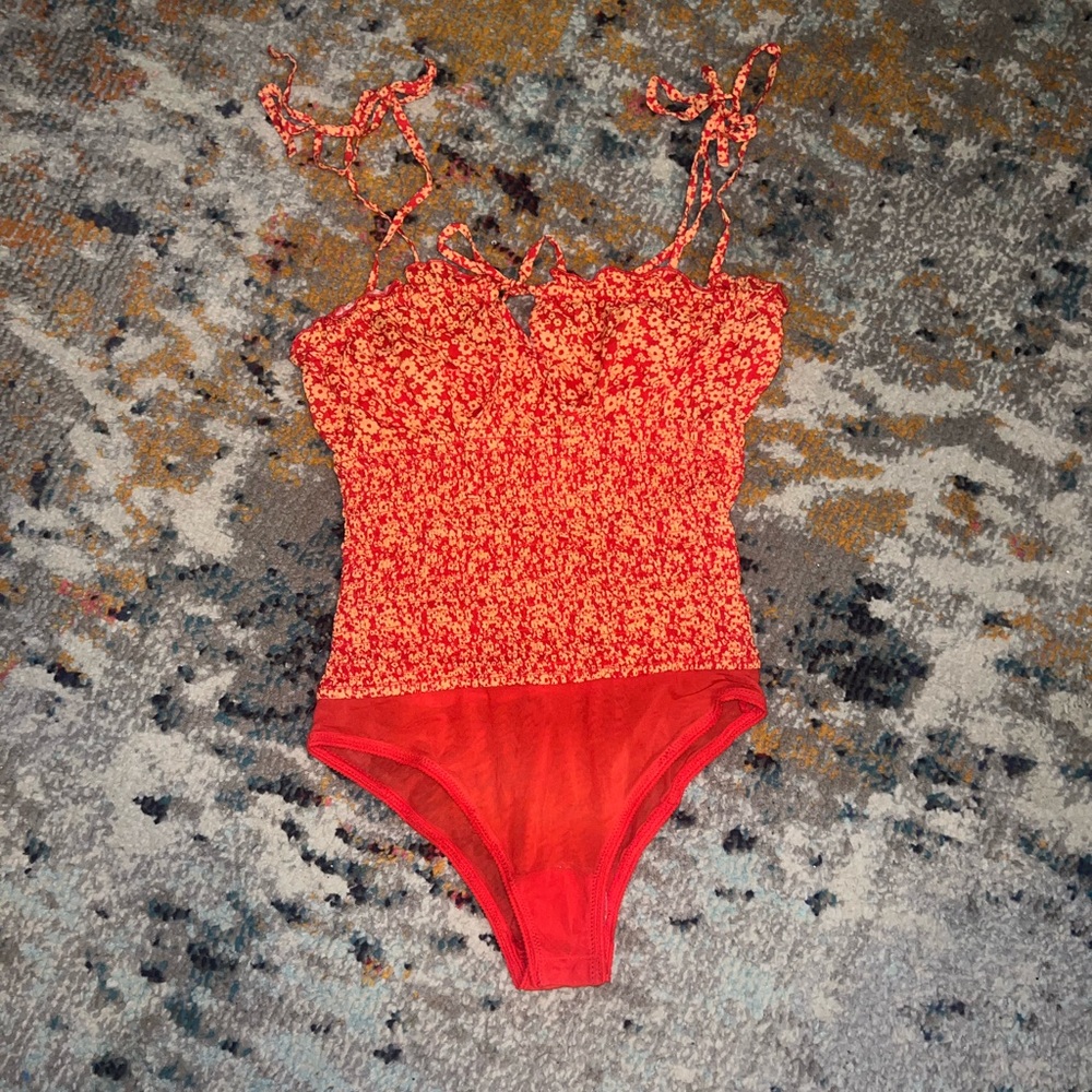 free people floral bodysuit